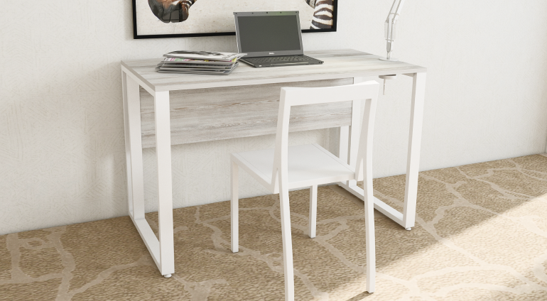 Письмовий Обідній стіл у стилі лофт Di Ferro FORTE Білий